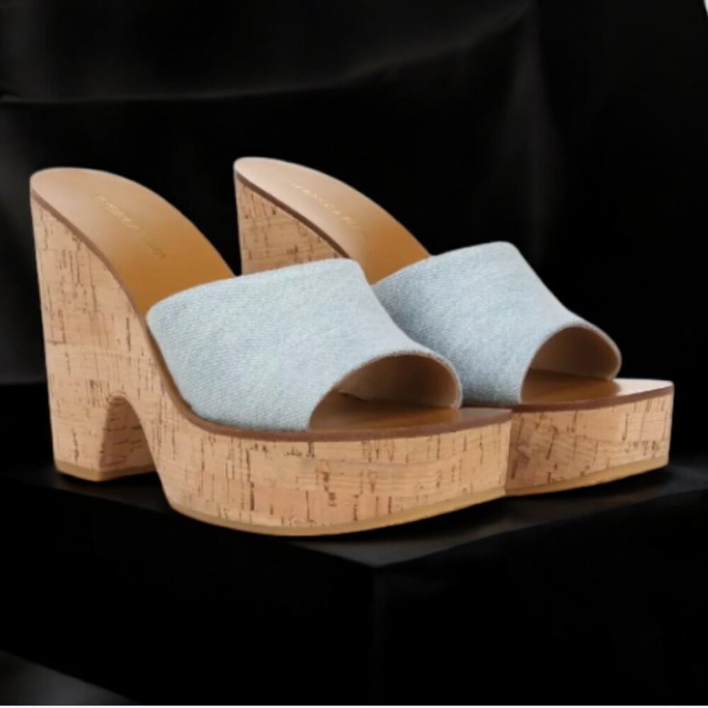 Veronica Beard Paulita Platform Slide Sandal  NWT, box & dust bag Sz 8, 8.5, 9